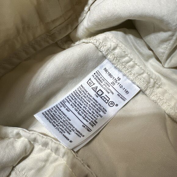 New Gap High Rise Pleated Wide Leg Khaki Women's Pants Size 16 Beige Light Wash - Picture 11 of 12